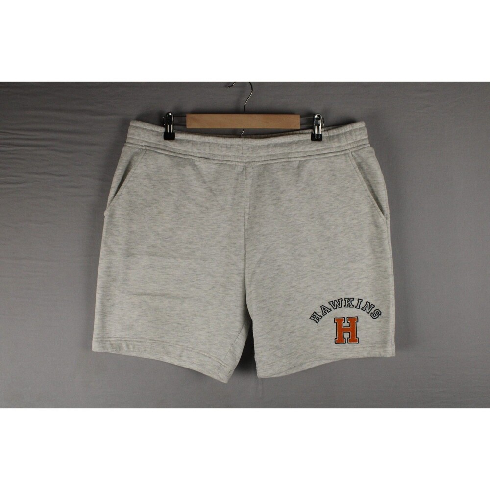 Stranger Things Hawkins Elastic Shorts School Logo Bottom Of Shorts Casual